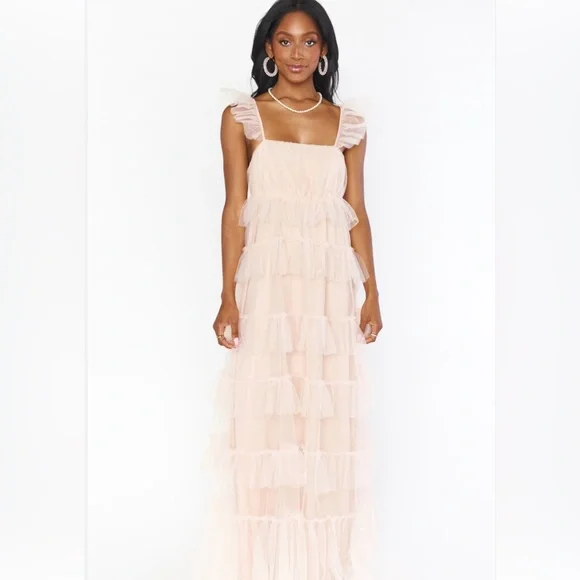 Fairytale Maxi Dress ~ Dusty Blush Tulle